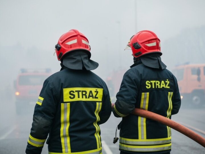 Pożar w Baranowie: Mężczyzna ranny w kotłowni