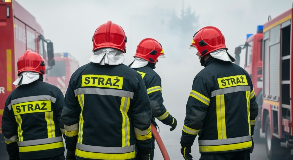 Pożar drzewa i uratowany jeż – bohaterowie strażaków z Nałęczowa