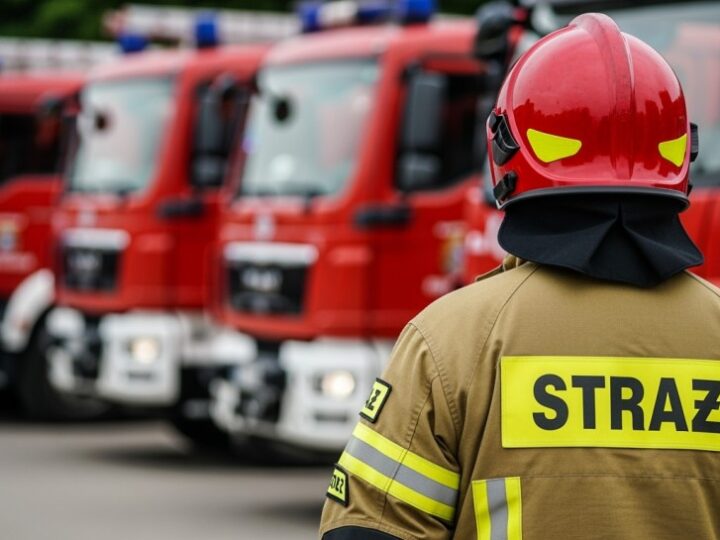 Pożar poddasza w Czesławicach: intensywna akcja strażaków z Nałęczowa i okolicznych jednostek