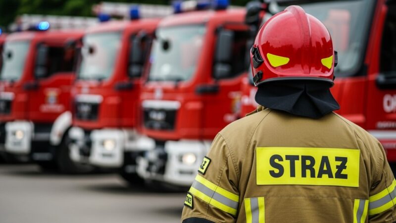 Pożar poddasza w Czesławicach: intensywna akcja strażaków z Nałęczowa i okolicznych jednostek