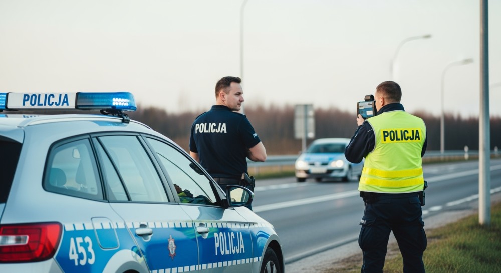 Kierowca Tesli ukarany podwójnym mandatem za prędkość w Parafiance
