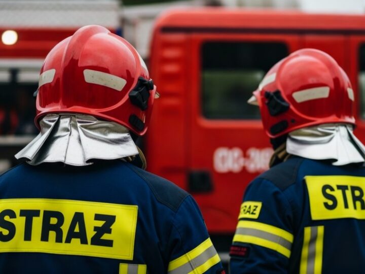 Czapeczki dla Młodzieżowych Drużyn Pożarniczych z powiatu puławskiego