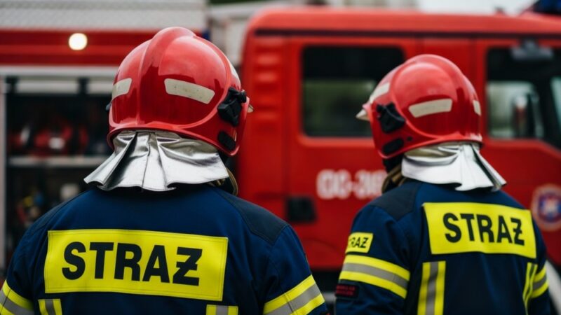 Czapeczki dla Młodzieżowych Drużyn Pożarniczych z powiatu puławskiego
