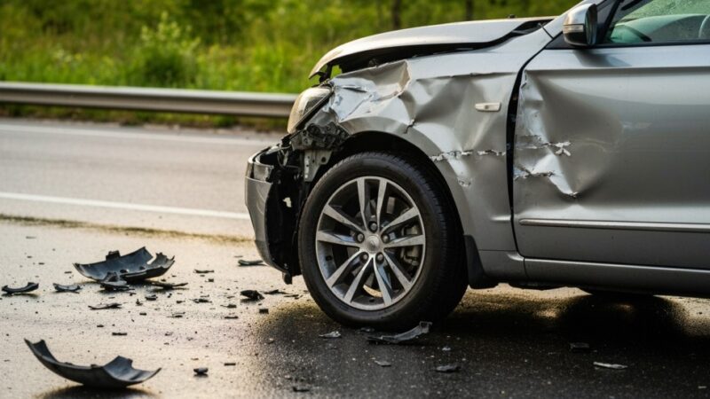 Wypadek drogowy w Nałęczowie: strażacy ratują sytuację