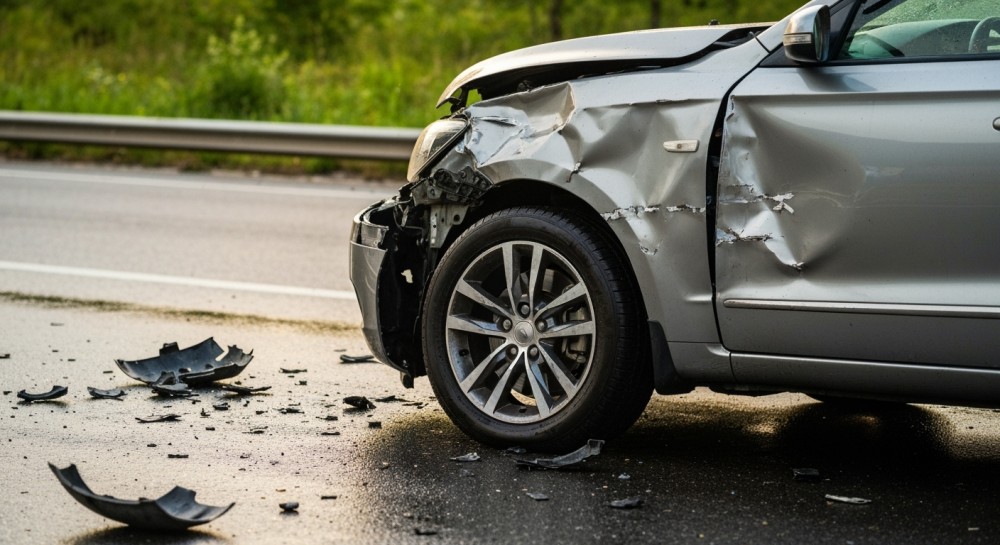 Wypadek drogowy w Nałęczowie: strażacy ratują sytuację