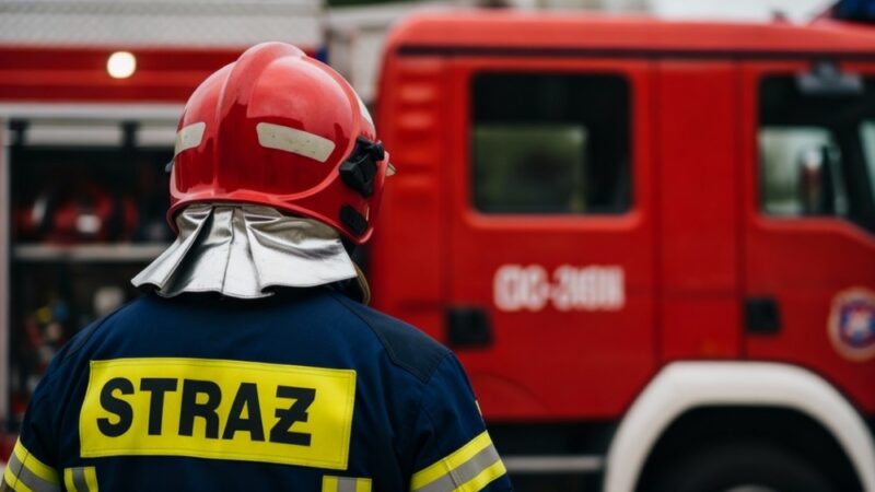 Strażacy w Nałęczowie w akcji: usuwanie niebezpiecznych drzew po burzy