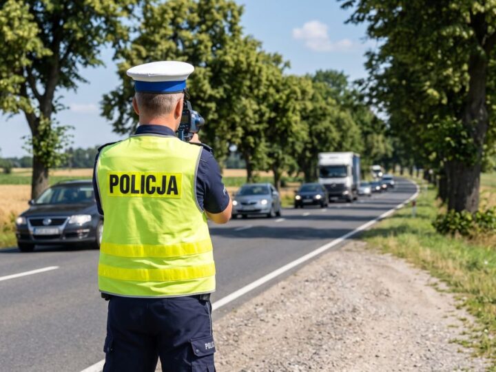 Akcja „Brawura” na drogach powiatu puławskiego. Policja kontroluje kierowców z drona